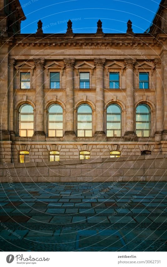 Reichstag, northern wing Evening Architecture Berlin Germany Dark Twilight Capital city Federal Chancellery Night Parliament Government Seat of government