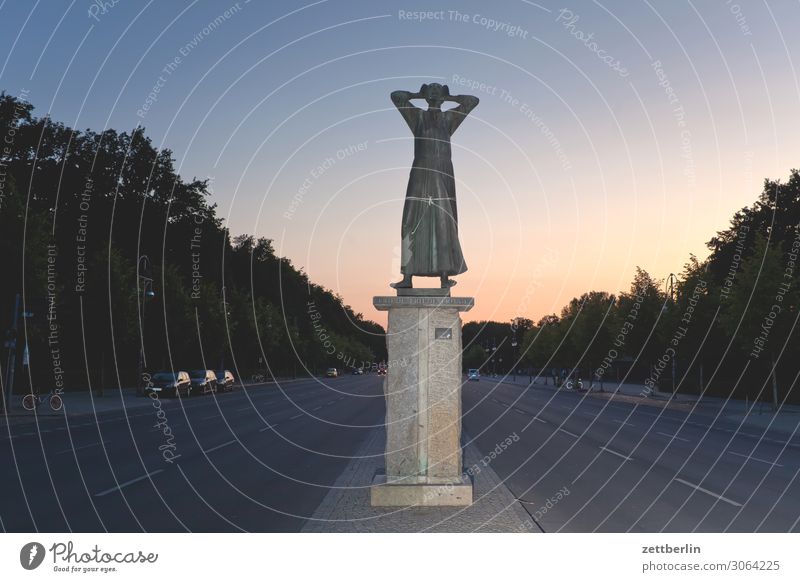 "The Caller" again Architecture Berlin Germany Dark Twilight Capital city Night Seat of government Reichstag Spree Spreebogen Straße des 17. Juni Berlin zoo