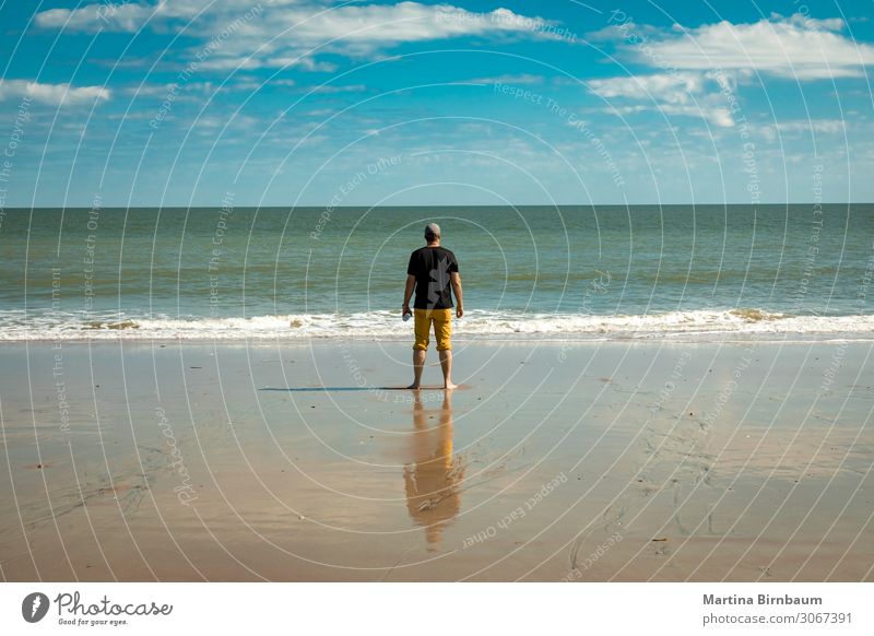 Man on the beach, Edisto Island South Carolina USA Lifestyle Beautiful Vacation & Travel Summer Sun Beach Ocean Human being Adults Landscape Sand Coast Fitness