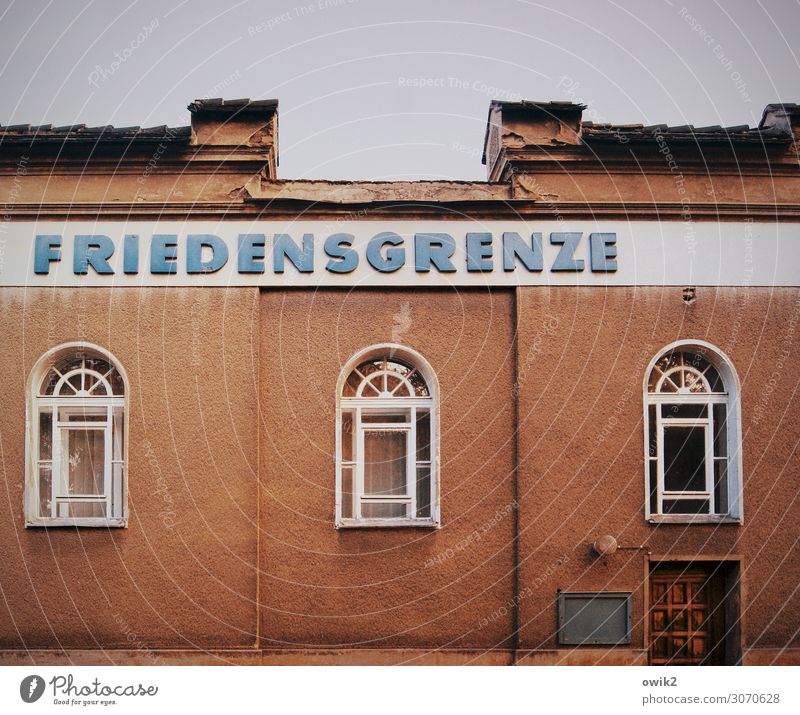 When the world was still clear Sky goerlitz Saxony Germany Small Town House (Residential Structure) Wall (barrier) Wall (building) Facade Window Door Characters