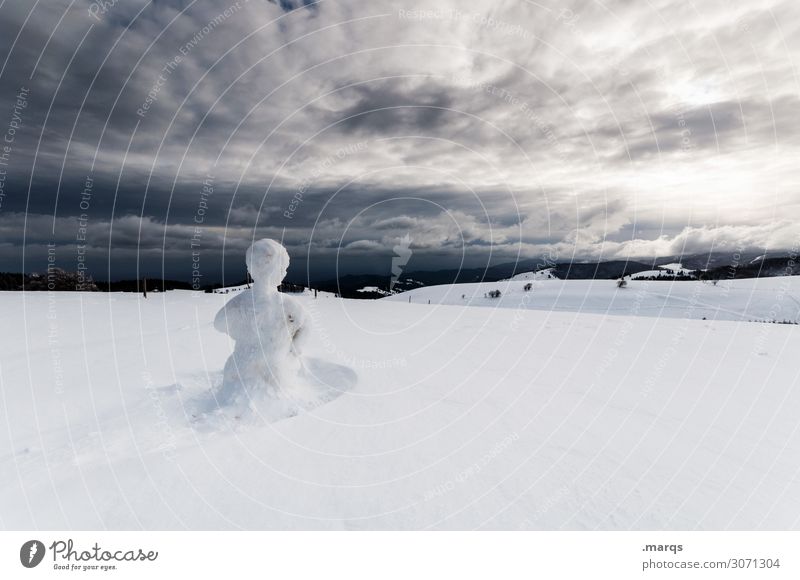 What's coming Landscape Elements Sky Clouds Storm clouds Climate change Bad weather Hill Mountain Schauinsland Snowman Free Cold Emotions Optimism Acceptance