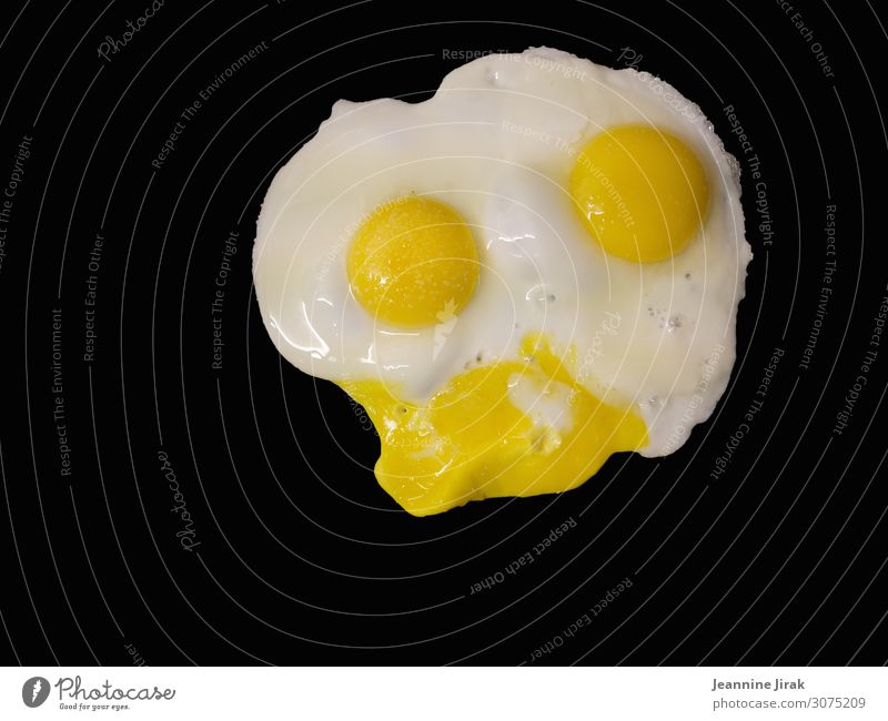 The Donald Duck among the egg dishes Food Egg Organic produce Healthy Eating Fitness Animal face Barn fowl Sustainability Fried egg sunny-side up Twin Faceless