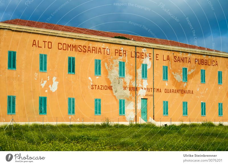 Secluded Grass Meadow Island Asinara Sardinia Cala real Italy Europe Village House (Residential Structure) Manmade structures Building Architecture Hospital