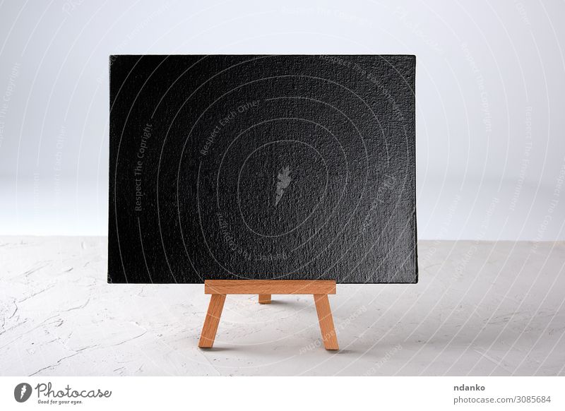 empty black frame stands on a wooden tripod School Blackboard Business Wood Write Stand New White Creativity Consistency background billboard Blank Chalk