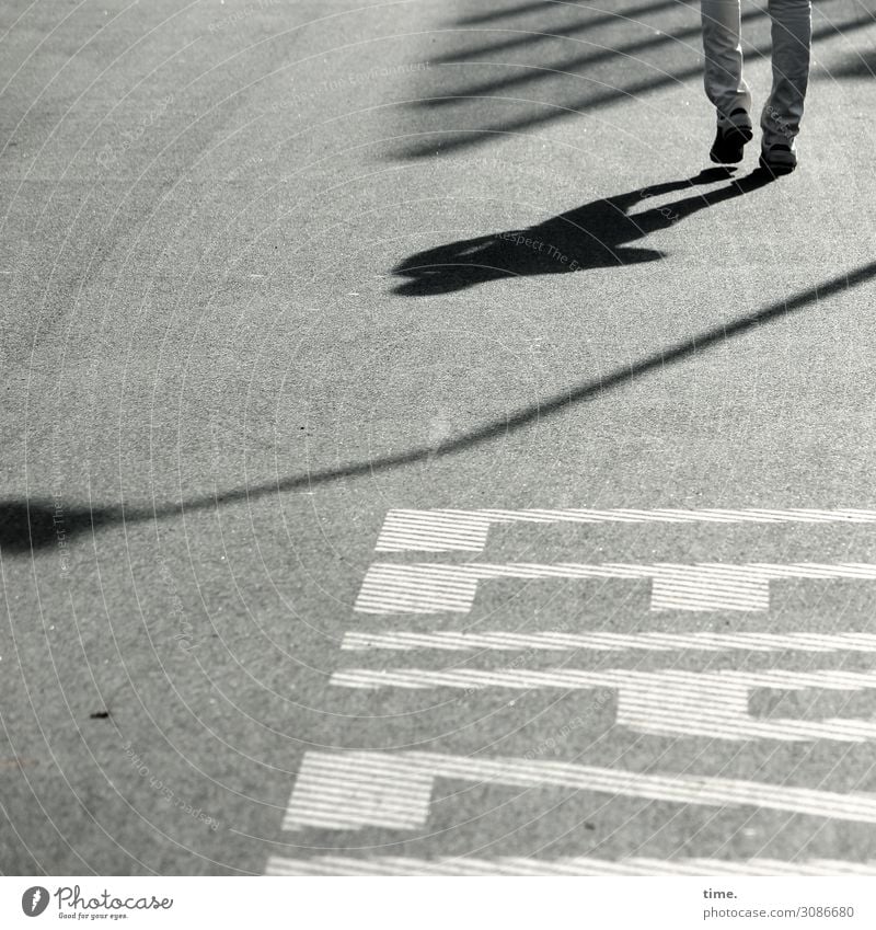 Shadowspendierer | on the road again Masculine Man Adults Legs Feet 1 Human being Pedestrian Street Lanes & trails Concrete Asphalt Street lighting Lantern