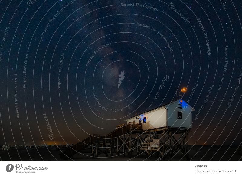 Milky Way St. Peter Ording Saint Peter Ording North Sea Milky way St. Peter-Ording Beach Exterior shot Sky Ocean Nature Sand Landscape Coast Vacation & Travel