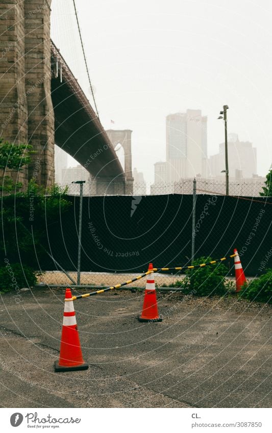 Brooklyn Construction site New York City Brooklyn Bridge Town Deserted Manmade structures Building Architecture Transport Means of transport