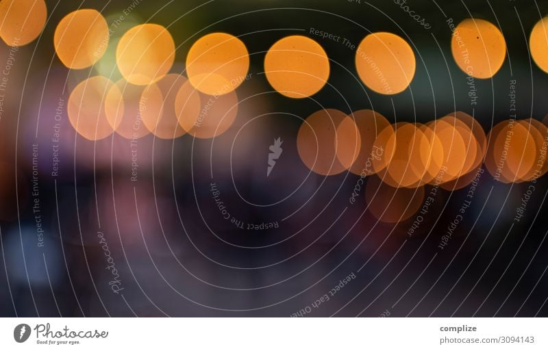 Bokeh in orange & green Night life Party Event Music Club Disco Feasts & Celebrations Christmas & Advent Listen to music Orange Happy Blur Point of light