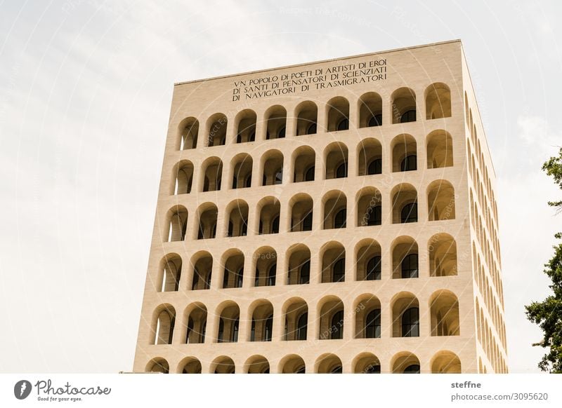 Palazzo della Civiltà Town Manmade structures Architecture Facade Tourist Attraction Landmark Esthetic Exceptional Modern palazzo della civilta