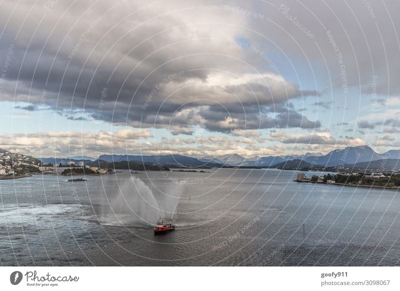 Harbour party Alesund (Norway) Vacation & Travel Tourism Trip Adventure Far-off places Freedom Sightseeing City trip Cruise Landscape Water Sky Clouds Fjord