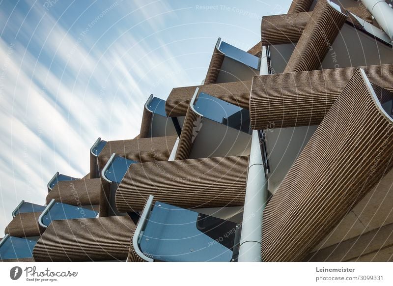 Osterstrasse multi-storey car park Beautiful weather Wind Hannover Germany Europe Town Downtown Deserted Parking garage Manmade structures Building Architecture