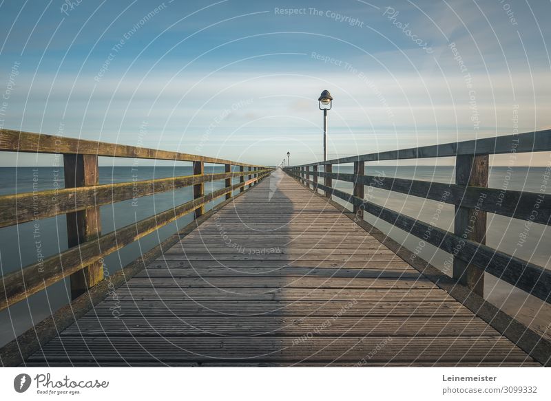 Lubmin pier Harmonious Swimming & Bathing Summer vacation Beach Ocean Beautiful weather Coast Baltic Sea Germany Europe Bridge Architecture Tourist Attraction