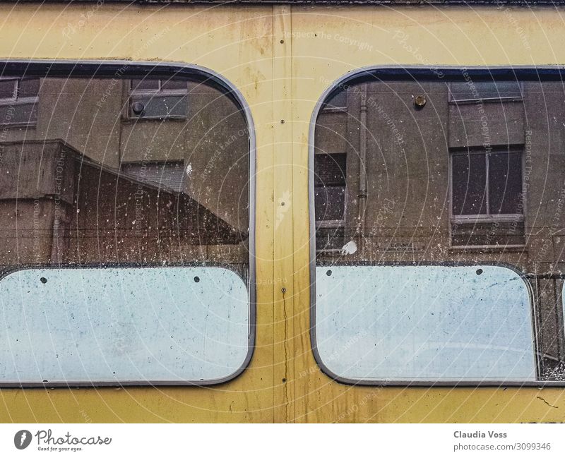 Waggon window of the old rack railway in Langres - at that time Train travel Railroad Passenger train Rail vehicle Wood Glass Vacation & Travel Flexible