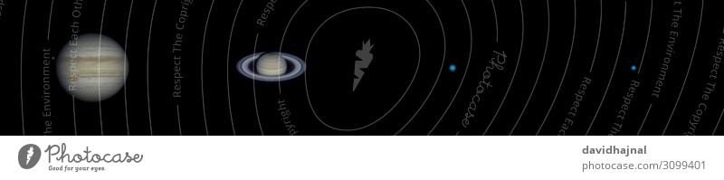 Collage: The four gas planets in summer 2019 Telescope Technology Science & Research Advancement Future High-tech Astronautics Astronomy Environment Nature Sky