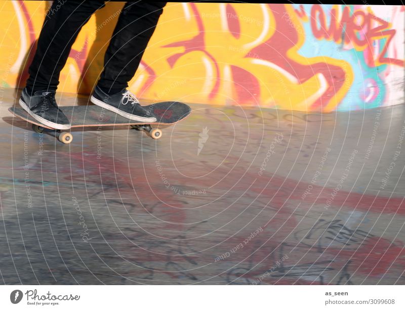 skateboarding Lifestyle Leisure and hobbies Sports Sporting Complex Skater circuit Skate arena Youth (Young adults) Feet 1 Human being Youth culture Subculture