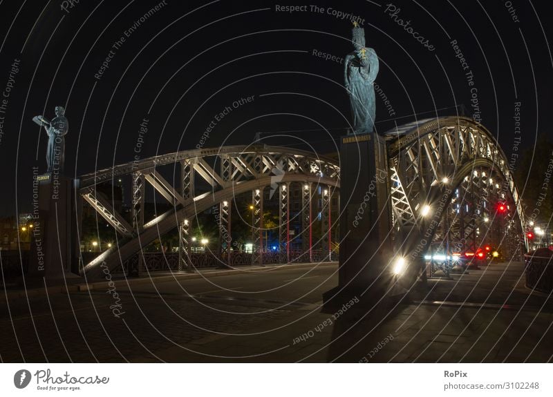 Brooksbrücke in Hamburg at night. Design Vacation & Travel Tourism Sightseeing City trip Night life Going out Feasts & Celebrations Science & Research