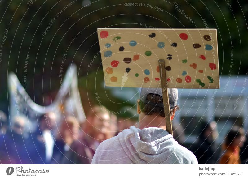 signpost forest Human being Crowd of people Environment Nature Climate Climate change To talk Democracy Democratic Demonstration demonstranted arguments Protest