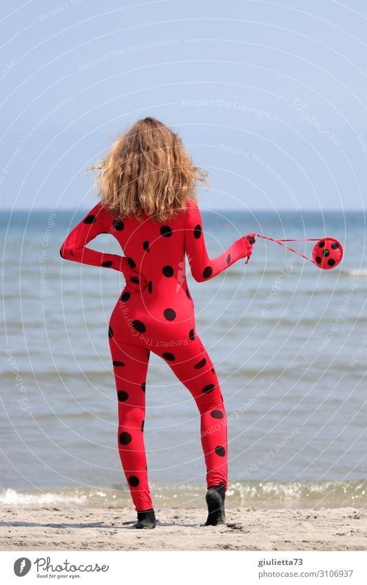 valuable Ladybugs Miraculous (Insider) Young woman Youth (Young adults) Life 1 Human being 13 - 18 years Summer Beautiful weather Coast Beach Ocean Fashion