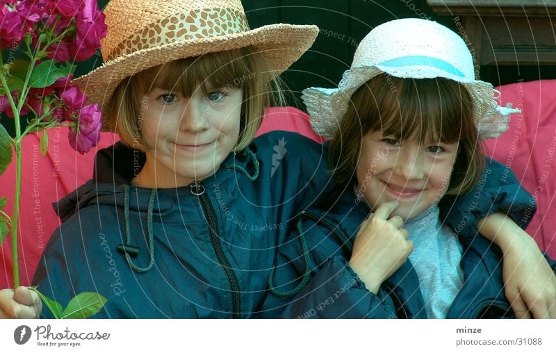 Friends3 Girl Friendship Child Playing Dress up Embrace Joy