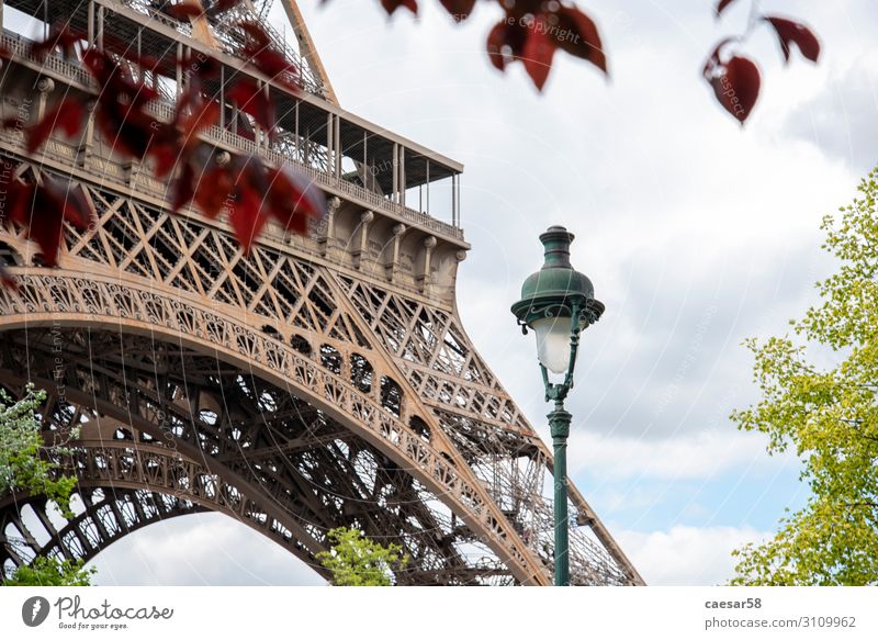 Street lamp at the Eifel Tower Paris France Europe Old town Eiffel Tower Vacation & Travel Brown Red Love Romance Beautiful Street lighting Lantern 1900