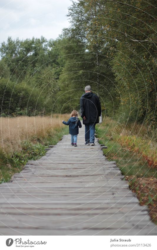 path grandma child nature Feminine Toddler Woman Adults Female senior Grandmother 2 Human being 1 - 3 years 45 - 60 years Nature Landscape Autumn