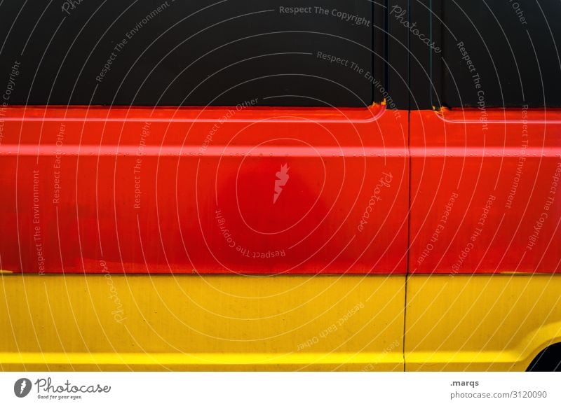 GERMAN BRAND German Flag Metal Vehicle Camper Bus side view Colour Black Red Yellow Patriotism Politics and state Germany German flag Ensign Mobility