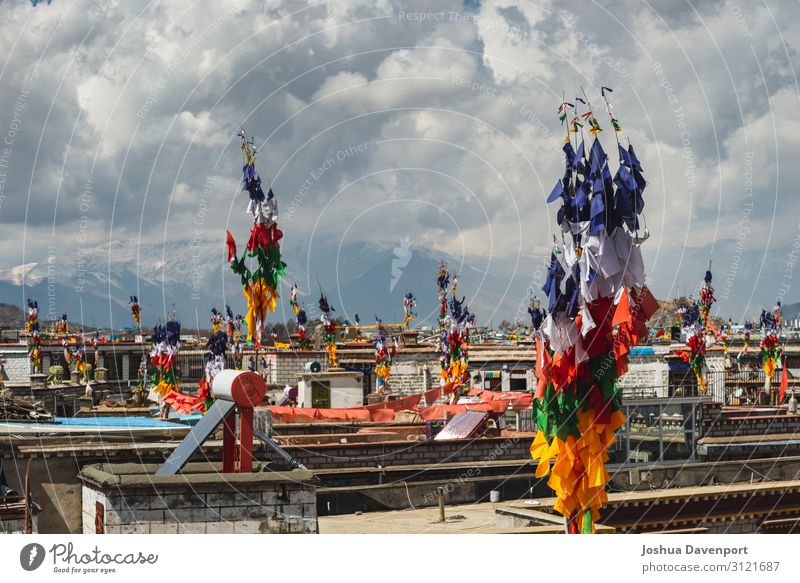 Prayer Flags Vacation & Travel Tourism Sightseeing Culture Town Downtown Old town Religion and faith Asia asia travel Buddhism China Lhasa lhasa tibet