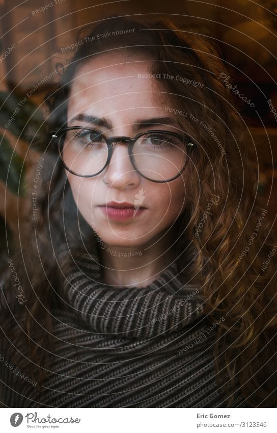 Fall portrait of gorgeous young woman Elegant Thanksgiving Hallowe'en New Year's Eve Feminine Young woman Youth (Young adults) 1 Human being 18 - 30 years