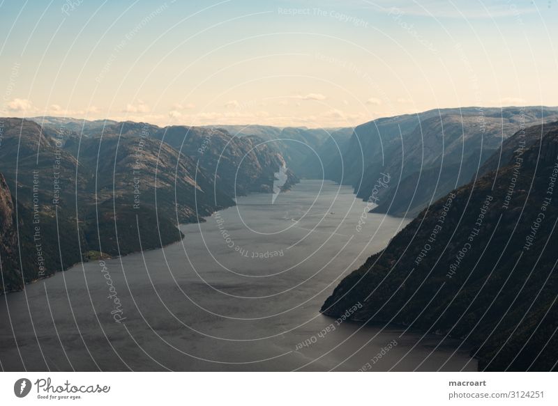 Norway Landscape Photography Panorama (View) Wide angle Fjord Lake Fjeld lake landscape Norwegian Scandinavia Poster Canvas Panorama (Format) Clouds Summer