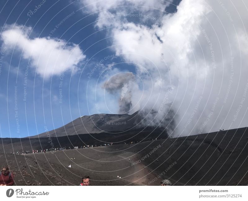 The active volcano Etna, Sicily, Italy. Photo: Alexander Hauk Vacation & Travel Tourism Trip Adventure Far-off places Freedom Sightseeing Sun Mountain Hiking