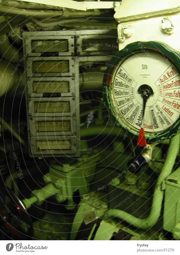 U-boat Offal Submarine Speed 1945 Electrical equipment Technology U 995 Collateralization creep speed Display