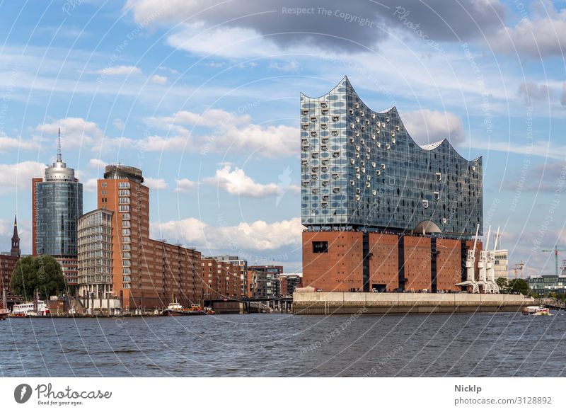 Elbphilharmonie "Elphi", Hamburg Germany Elbe Philharmonic Hall Harbor city Port of Hamburg Port City Panorama (View) Landmark Tourist Attraction Music