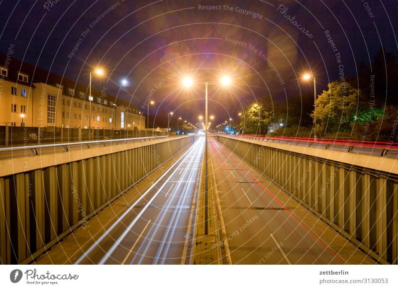 Berlin Tegel Airport Tunnel Car Highway Movement blink Multicoloured Dynamics Fantasy Glittering Haste Art Light Visual spectacle Light painting Light show Line