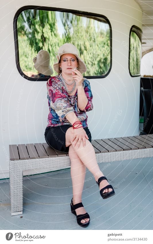 The other day on the cruise ship! (UT Dresden) Human being Feminine Woman Adults Life Window Navigation Passenger ship Smoking Sit Wait Elegant Beautiful