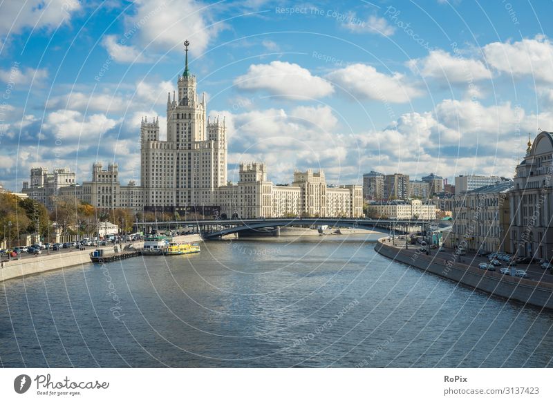 View over the river Volga in moscow. Lifestyle Design Vacation & Travel Tourism Sightseeing City trip Work and employment Office work Economy Services