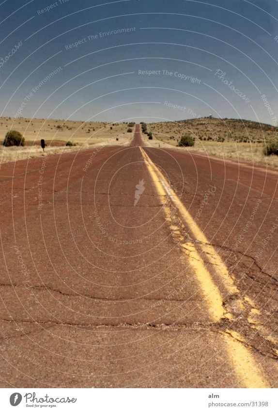 street of longing Transport old route 66 Blue sky Street USA