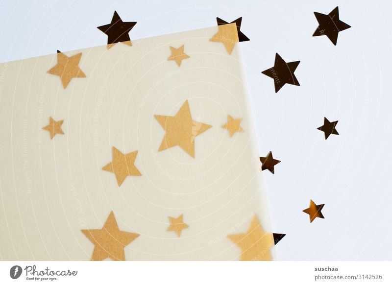 a few more stars .. Star (Symbol) Many Difference Size difference serrated Decoration transparent transparent paper Paper Christmas & Advent Neutral Background