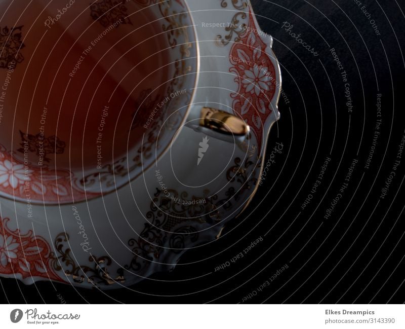 teacup Beverage Drinking Tea Crockery Plate Cup Fragrance To enjoy Red collecting cup Still Life Colour photo Interior shot Deep depth of field Bird's-eye view