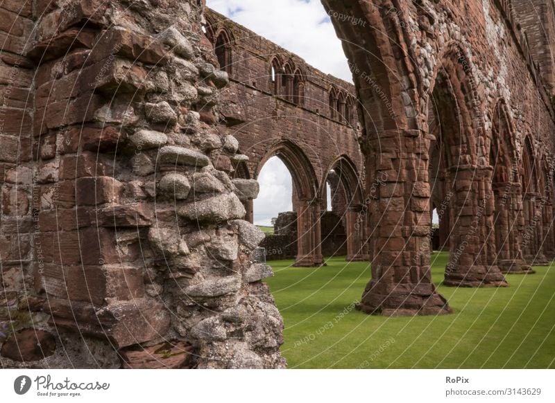 Sweetheart Abbey near Dumfries. abbey Scotland scotland Monastery Church Monastery chruch Ruin Building Architecture Belief sacral sacral building church