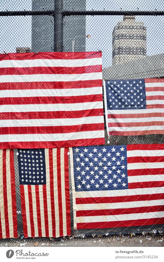 I don't see New York for all the flags... New York City USA American Flag Downtown Deserted House (Residential Structure) High-rise Manmade structures