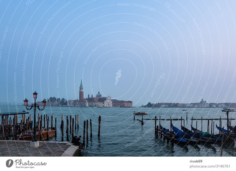 View to the island San Giorgio Maggiore in Venice, Italy Relaxation Vacation & Travel Tourism Island House (Residential Structure) Water Clouds Town Tower