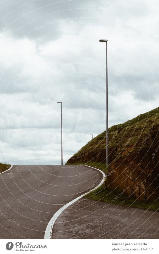 empty road in the mountain Street Lanes & trails Brown Mountain Corridor Rural Leaf Nature Landscape Vacation & Travel Destination Places Exterior shot Calm