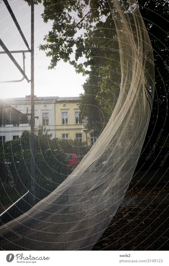 veil makers Construction site Sky Clouds Wind Tree Potsdam Germany Downtown Old town Populated House (Residential Structure) Window Scaffold