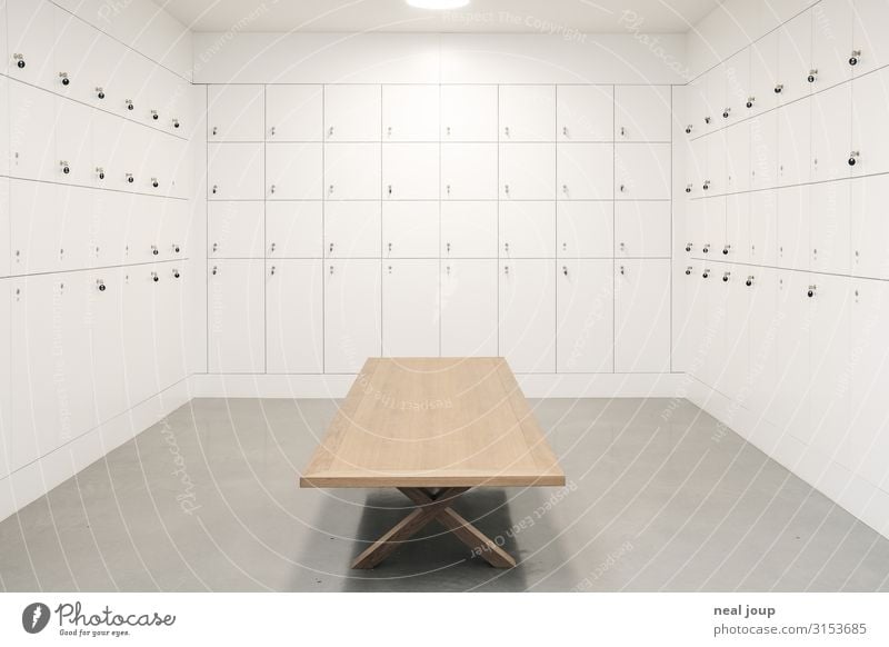 Locker room Style Museum Lockbox Vitra Design Museum Key Esthetic Bright Clean White Accuracy Trade Testing & Control Culture Arrangement Services Symmetry