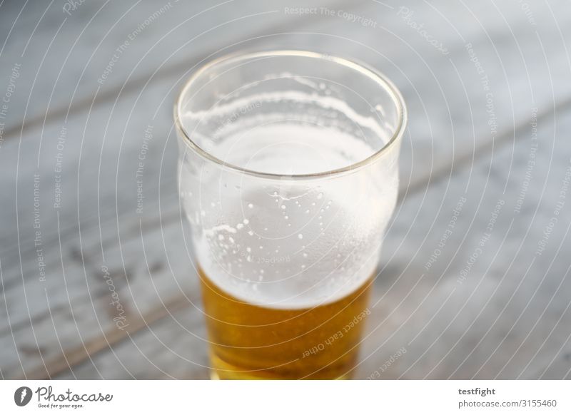 Glass of beer Beer Drinking Refreshment Thirst Quench thirst half drunk chill Cold Fresh Beverage ardor blurriness