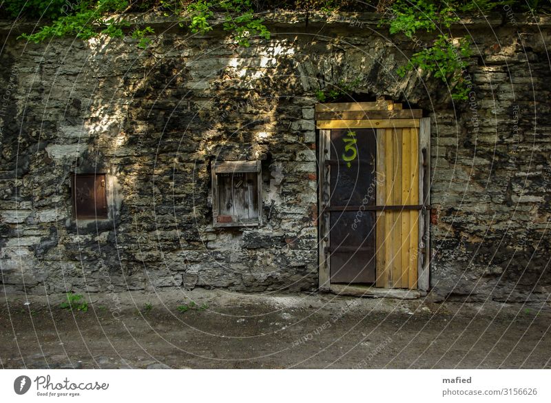 Access Denied Tallinn Estonia Capital city Downtown House (Residential Structure) Ruin Wall (barrier) Wall (building) Door Digits and numbers Old Dark Historic