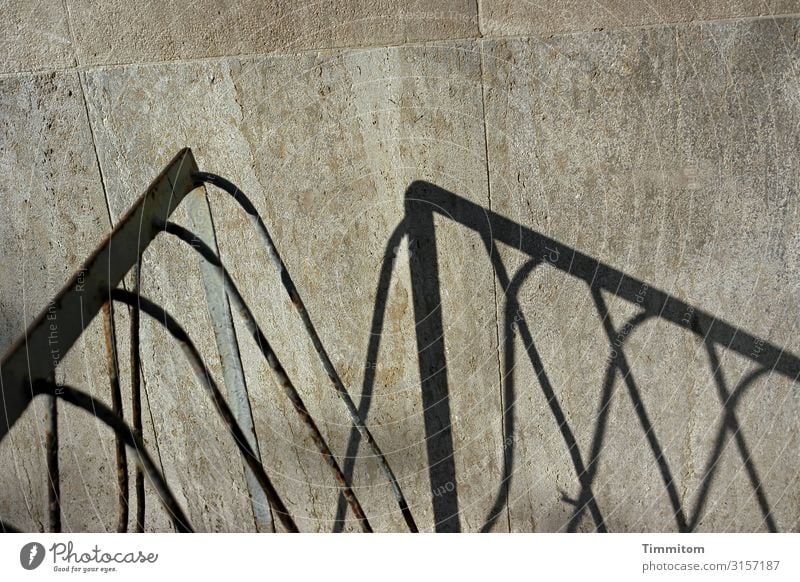 Shadows in Cologne Town Facade Bracket Pillar Metal Line Esthetic Simple Brown Black Emotions Irritation Colour photo Exterior shot Deserted Day Light