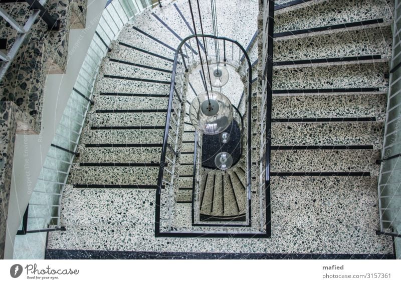 stairwell Lamp Coal power station House (Residential Structure) Industrial plant Stairs Stone Concrete Glass Metal Design Colour photo Subdued colour