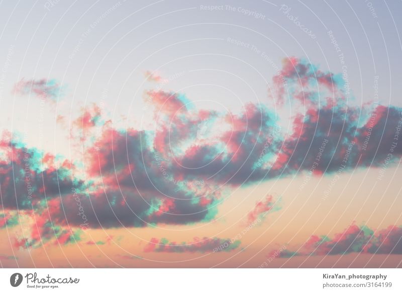 Abstract watercolor pastel colors clouds sky with glitch effect vintage gradient season heaven inspiration texture abstract background beautiful blue cloudscape