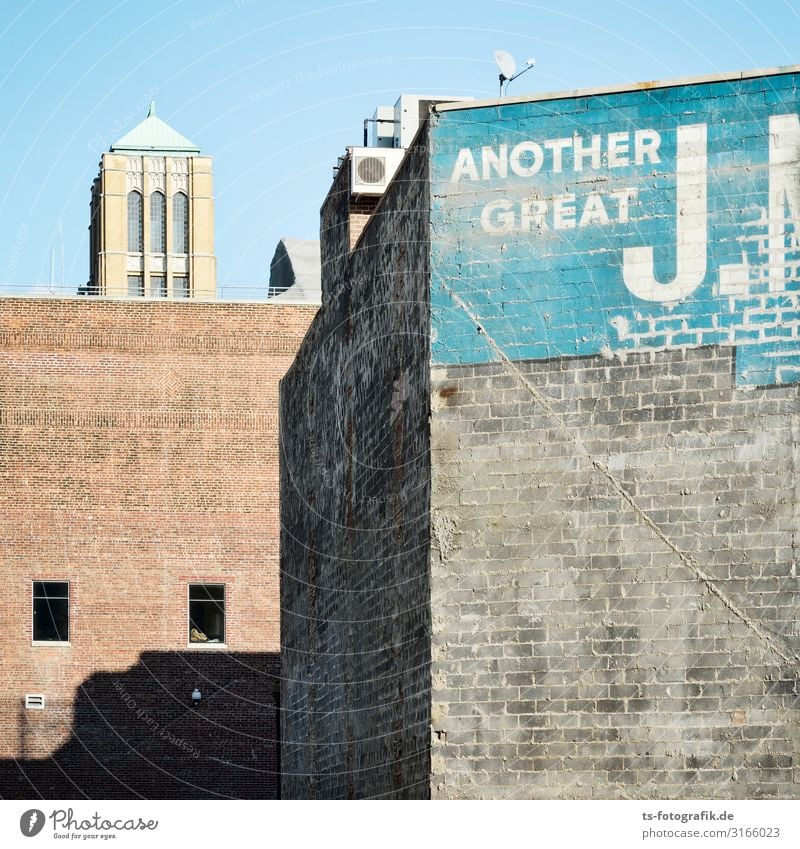 Another Great Day in Brooklyn Sky Cloudless sky New York City USA Town Downtown Deserted House (Residential Structure) Church Tower Manmade structures Building